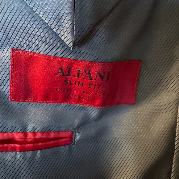 Alfani men’s 40R slim fit suit jacket blazer sports coat gray - Picture 2 of 5